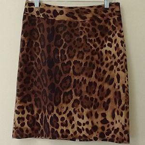 Rafaella Leopard Print Skirt